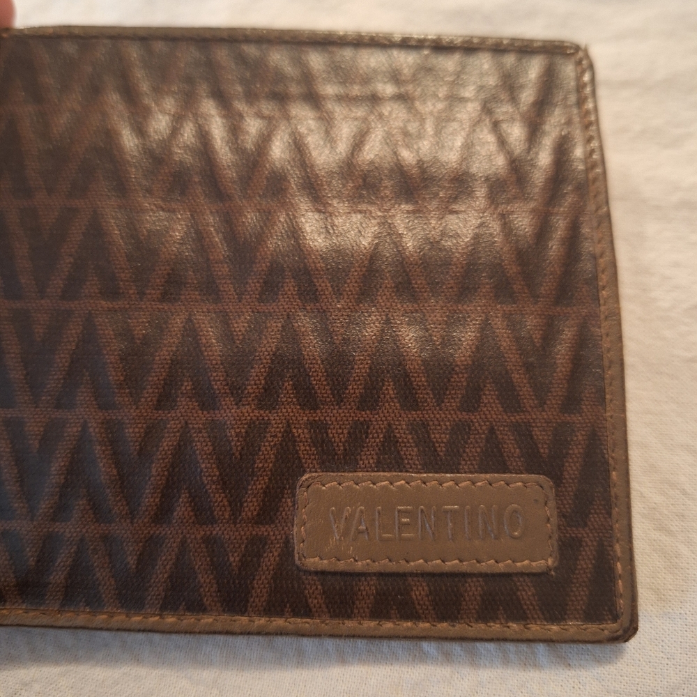 Brown Valentino Monogram Bifold Wallet - Picture 2 of 9